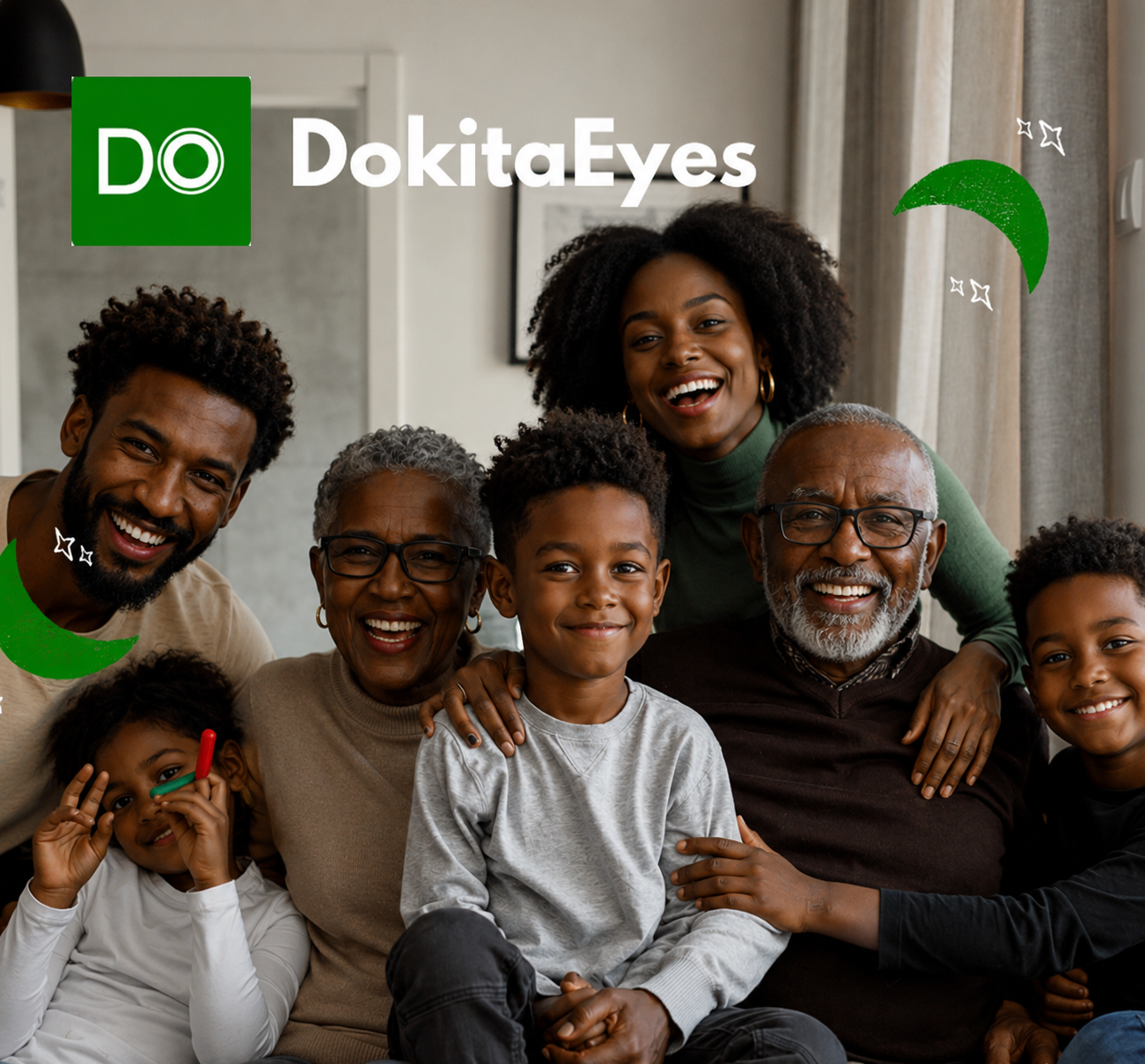 Trois générations d'une même famille, utilisatrices de DokitaEyes