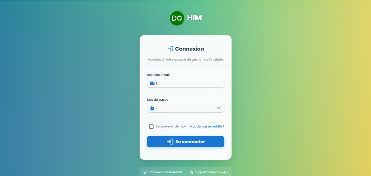 Aperçu de l'interface DO-HIM